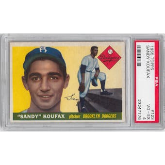 1955 Topps Baseball #123 Sandy Koufax PSA 4 (VG-EX) *7776