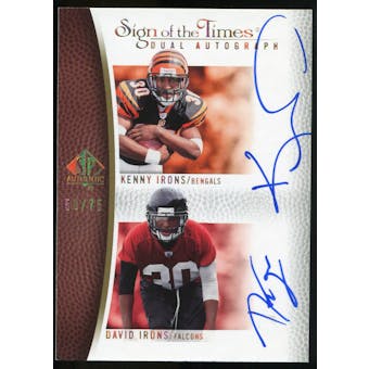 2007 Upper Deck SP Authentic Sign of the Times Duals #II Kenny Irons/David Irons Autograph /75