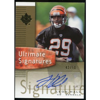 2007 Upper Deck Ultimate Collection Ultimate Signatures #USLH Leon Hall SP Autograph