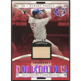 2001 Donruss Class of 2001 #DM4 Albert Pujols Diamond Dominators Rookie Bat #124/125
