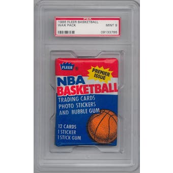 1986/87 Fleer Basketball Wax Pack Graded PSA 9 (MINT) *3786