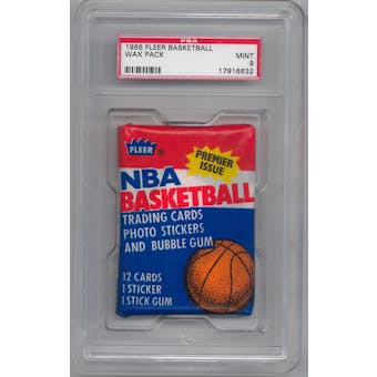 1986/87 Fleer Basketball Wax Pack Graded PSA 9 (MINT) *6632