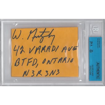 Wayne Gretzky Autographed Edmonton Oilers Cut Signature (JSA) *Y20978