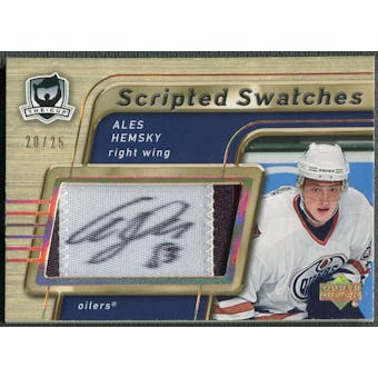 2005/06 The Cup #SSAH Ales Hemsky Scripted Swatches Patch Auto #20/25