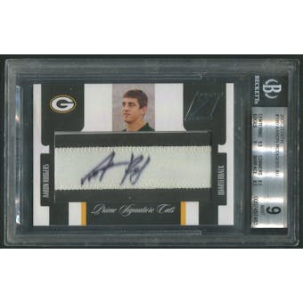 2005 Zenith #180 Aaron Rodgers Rookie Patch Auto #06/99 BGS 9