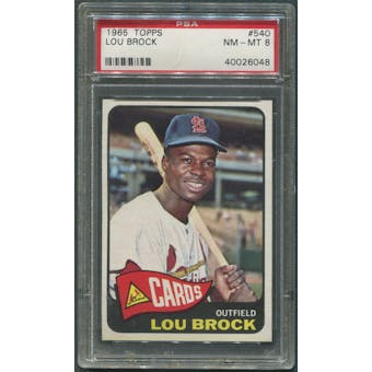 1965 Topps Baseball #540 Lou Brock PSA 8 (NM-MT) *6048
