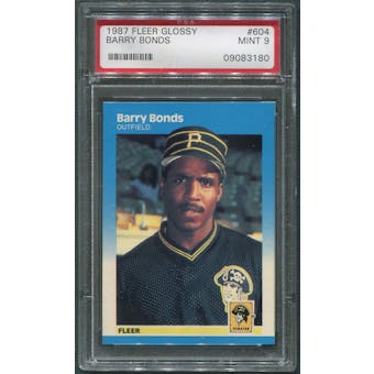 1987 Fleer Baseball #604 Barry Bonds Rookie PSA 9 (MINT) *3180