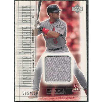 2001 Upper Deck Pros and Prospects #137 Albert Pujols Rookie Jersey #265/500