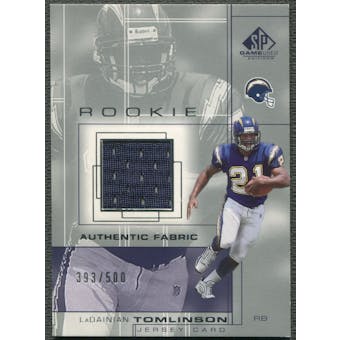 2001 SP Game Used Edition #96 LaDainian Tomlinson Rookie Jersey #393/500