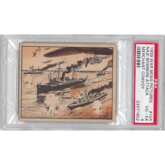 1939 Gum Inc. War News Pictures #104 Nazi Bombers Attack PSA 4 (VG-EX) *1902