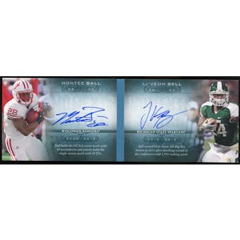 2013 Upper Deck Quantum Moments in Time Dual Autographs #MTRBB Le'Veon Bell Montee Ball Autograph /75