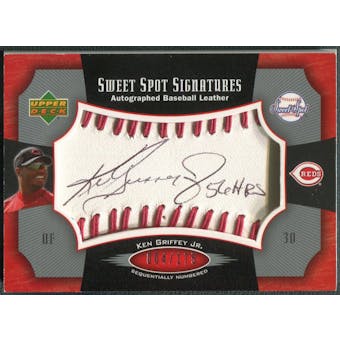 2005 Sweet Spot #KG Ken Griffey Jr. Signatures Red Stitch Black Ink Auto #004/175