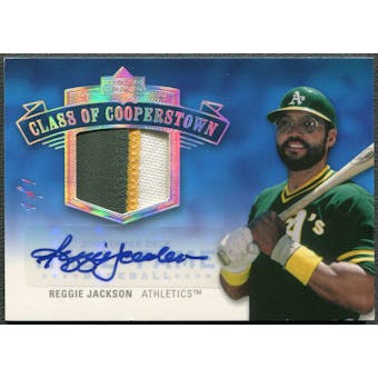 2005 Upper Deck Hall of Fame #RJ1 Reggie Jackson Class of Cooperstown Rainbow Patch Auto #1/1