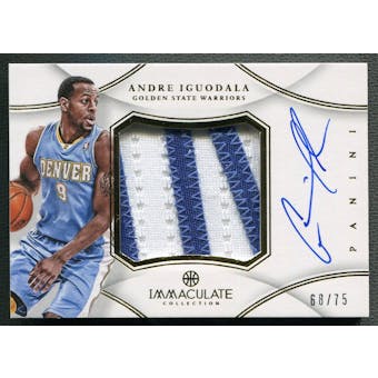 2012/13 Immaculate Collection #IG Andre Iguodala Jumbo Patch Auto #68/75
