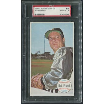 1964 Topps Giants Baseball #28 Bob Friend SP PSA 8 (NM-MT) *6549