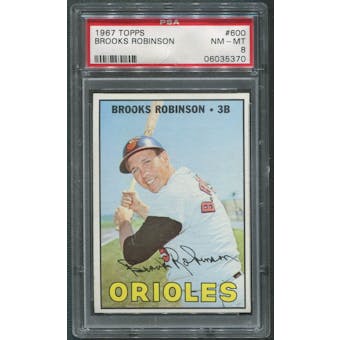 1967 Topps Baseball #600 Brooks Robinson PSA 8 (NM-MT) *5370