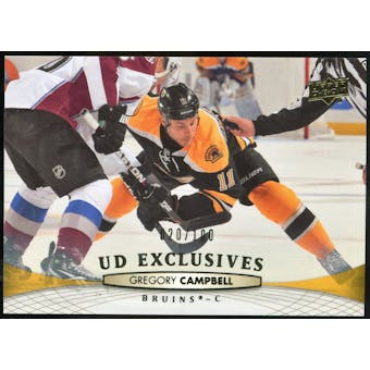 2011/12 Upper Deck Exclusives #443 Gregory Campbell /100