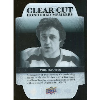 2011/12 Upper Deck Clear Cut Honoured Members #HOF3 Phil Esposito /100