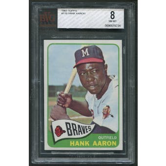 1965 Topps Baseball #170 Hank Aaron BVG 8 (NM-MT) *9234