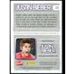 2012 Panini Justin Bieber Autographed Event Worn T-Shirt Card