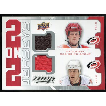 2008/09 Upper Deck MVP Two on Two Jerseys #J2WBSW Eric Staal/Rod Brind'Amour/Cam Ward/Justin Williams