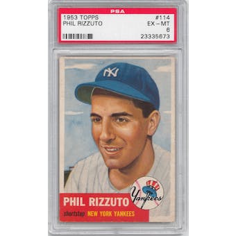 1953 Topps Baseball #114 Phil Rizzuto PSA 6 (EX-MT) *5673