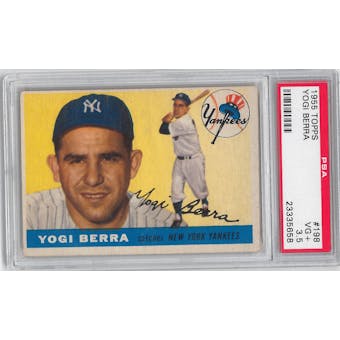 1955 Topps Baseball #198 Yogi Berra PSA 3.5 (VG+) *5658