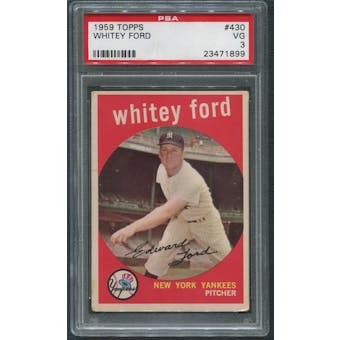 1959 Topps Baseball #430 Whitey Ford PSA 3 (VG) *1899