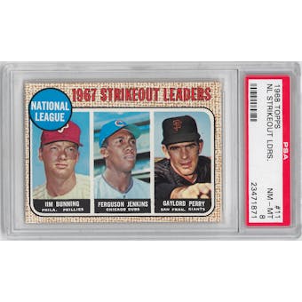 1968 Topps Baseball #4 NL Strikeout Leaders PSA 8 (NM-MT) *1871