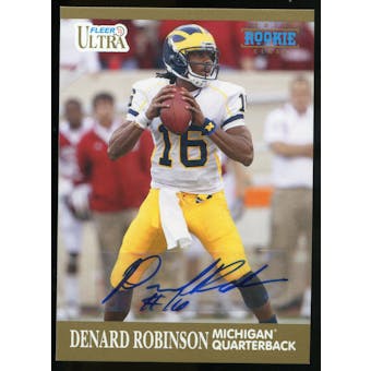 2013 Upper Deck Fleer Retro Ultra Autographs #95 Denard Robinson D Autograph