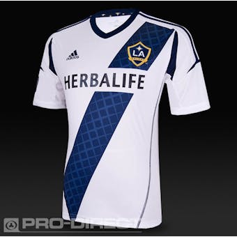 Los Angeles Galaxy Adidas ClimaCool White Replica Jersey (Adult M)