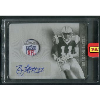 2010 Panini Plates and Patches #205 Brandon LaFell Rookie Printing Plate Black NFL Shield Auto #1/1