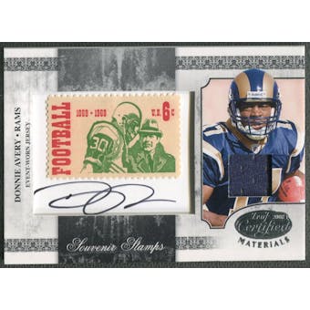 2008 Leaf Certified Materials #14 Donnie Avery Rookie Souvenir Stamps 1969 Stamp Jersey Auto #1/1