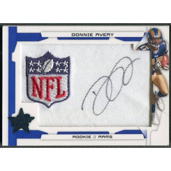 2008 Leaf Rookies and Stars #216 Donnie Avery Blue Rookie Patch Auto #4/5