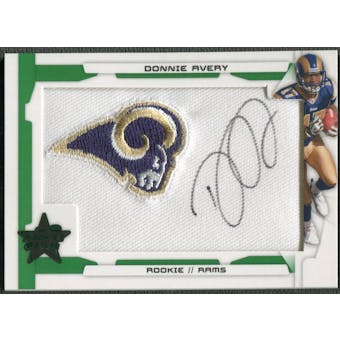 2008 Leaf Rookies and Stars #216 Donnie Avery Emerald Rookie Patch Auto #4/5
