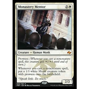 Magic the Gathering Fate Reforged Single Monastery Mentor NEAR MINT (NM)