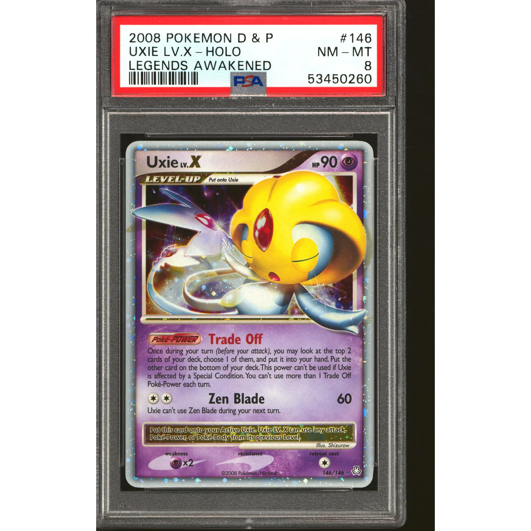Pokemon D&P Legends Awakened Uxie Lv.X 146/146 PSA 8 | DA Card World Pokemon D&P Legends Awakened Uxie Lv.X 146/146 PSA 8 | DA Card World