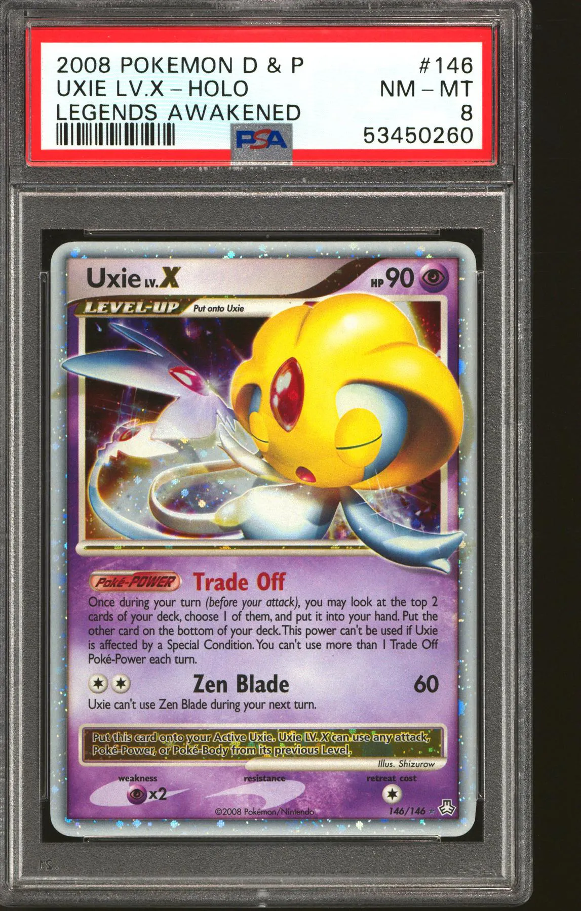 Pokemon D&P Legends Awakened Uxie Lv.X 146/146 PSA 8 | DA Card World Pokemon D&P Legends Awakened Uxie Lv.X 146/146 PSA 8 | DA Card World
