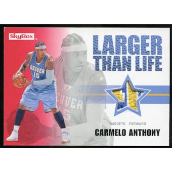 2008/09 Upper Deck SkyBox Larger Than Life Patches #LLCA Carmelo Anthony /25