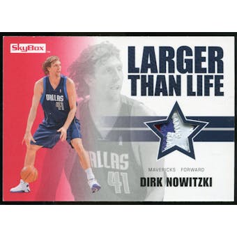2008/09 Upper Deck SkyBox Larger Than Life Patches #LLDN Dirk Nowitzki /25