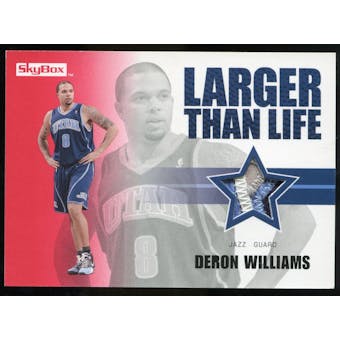 2008/09 Upper Deck SkyBox Larger Than Life Patches #LLDW Deron Williams /25