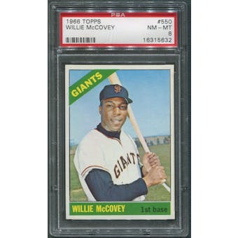 1966 Topps Baseball #550 Willie McCovey PSA 8 (NM-MT) *5632