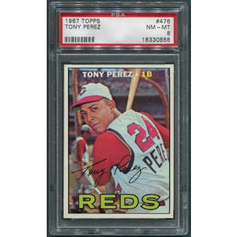1967 Topps Baseball #476 Tony Perez PSA 8 (NM-MT) *0558