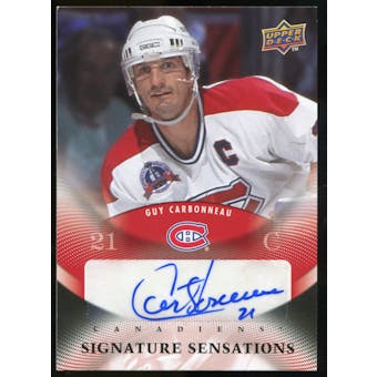 2010/11 Upper Deck Signature Sensations #SSGC Guy Carbonneau Autograph