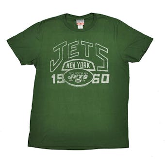 New York Jets Junk Food Green Kick Off Vintage Tee Shirt (Adult S)