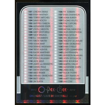 2011/12 Upper Deck O-Pee-Chee Black Rainbow #497 Checklist /100