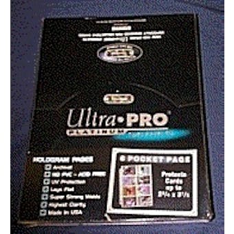 Ultra Pro Platinum  8 Pocket Pages 2 3/4 x3 7/8 ( 100 count box )