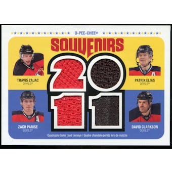 2011/12 Upper Deck O-Pee-Chee Souvenirs #NJD Travis Zajac/Patrik Elias/Zach Parise/David Clarkson E