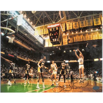 Larry Bird Autographed Boston Celtics "Boston Garden" 8x10 Photo (Mounted Memories)