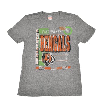 Cincinnati Bengals Junk Food Gray Touchdown Tri-Blend Tee Shirt (Adult S)